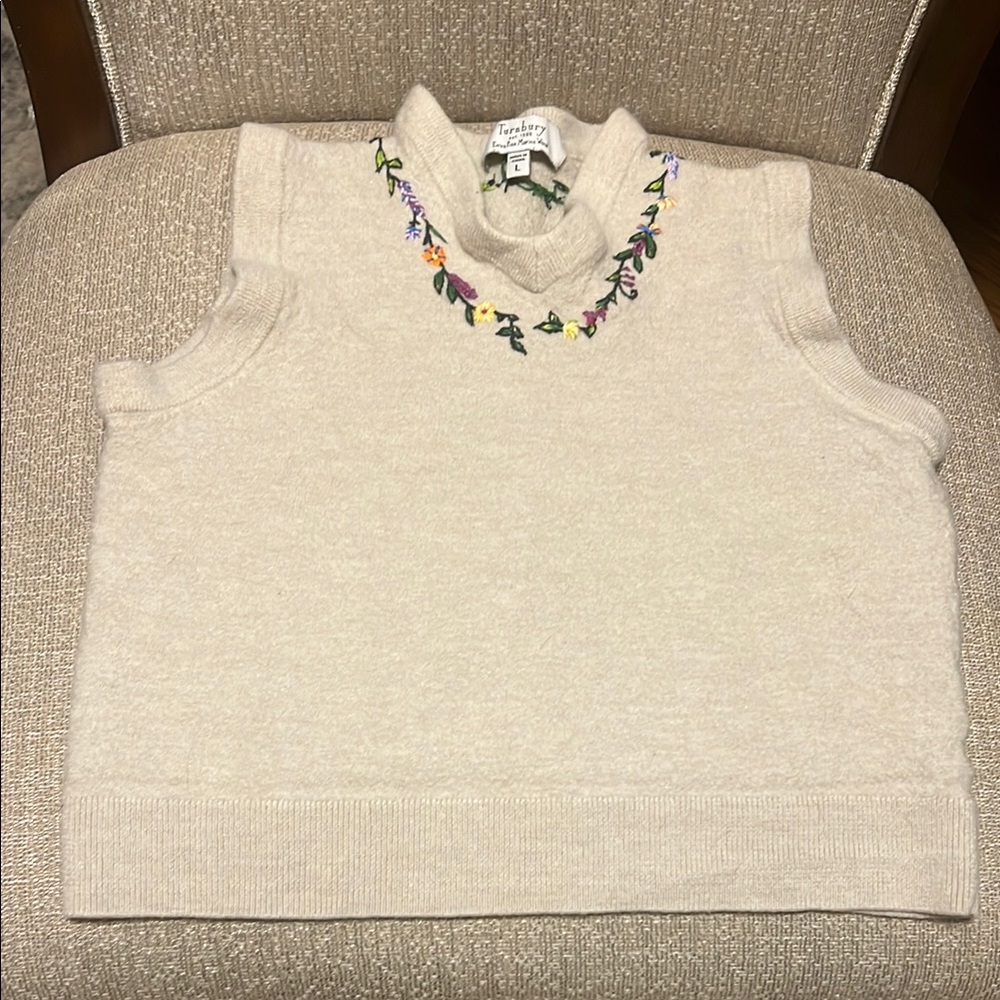 Vintage Turnbury Merino Wool cropped sweater vest